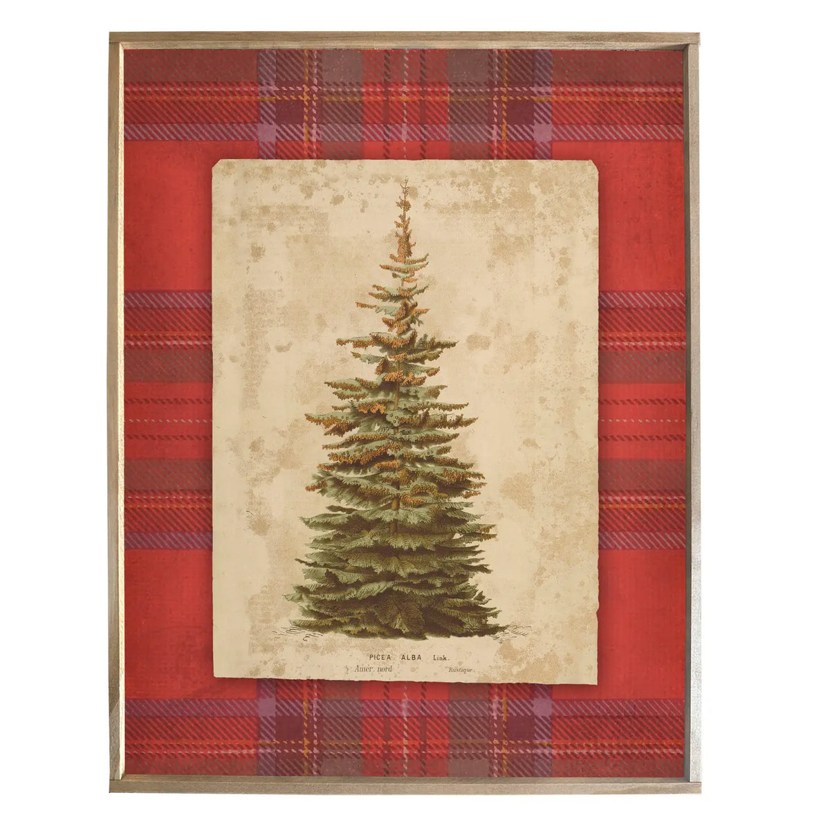 Plaid Christmas Tree Print