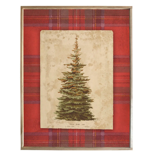 Plaid Christmas Tree Print