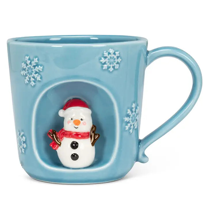 Snowflake Mug with Holiday Character