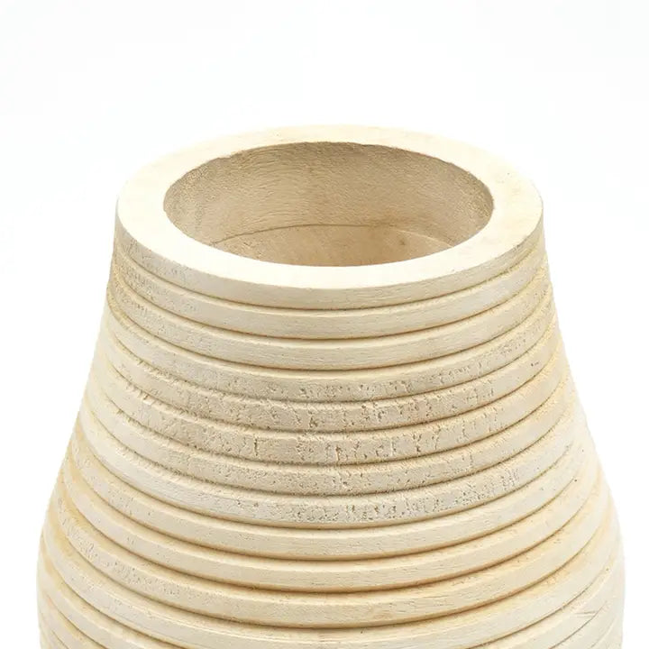 7x18 Decorative Wood Vase