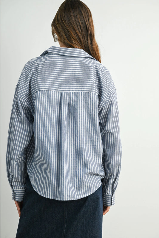Striped Long Sleeve Button Up