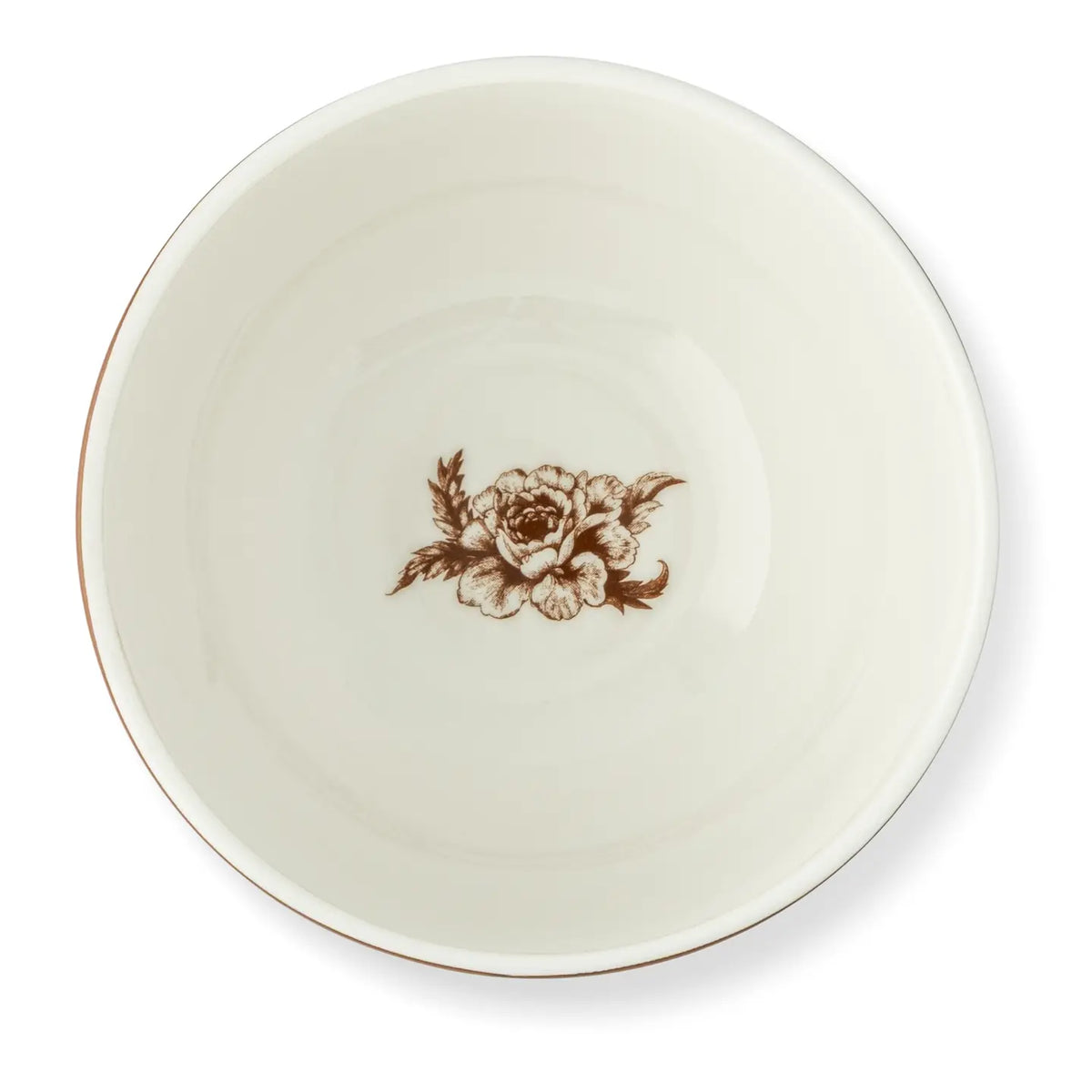4.5" Brown Eloise Toile Bowls