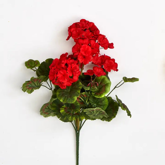 18" Red Geranium Bush