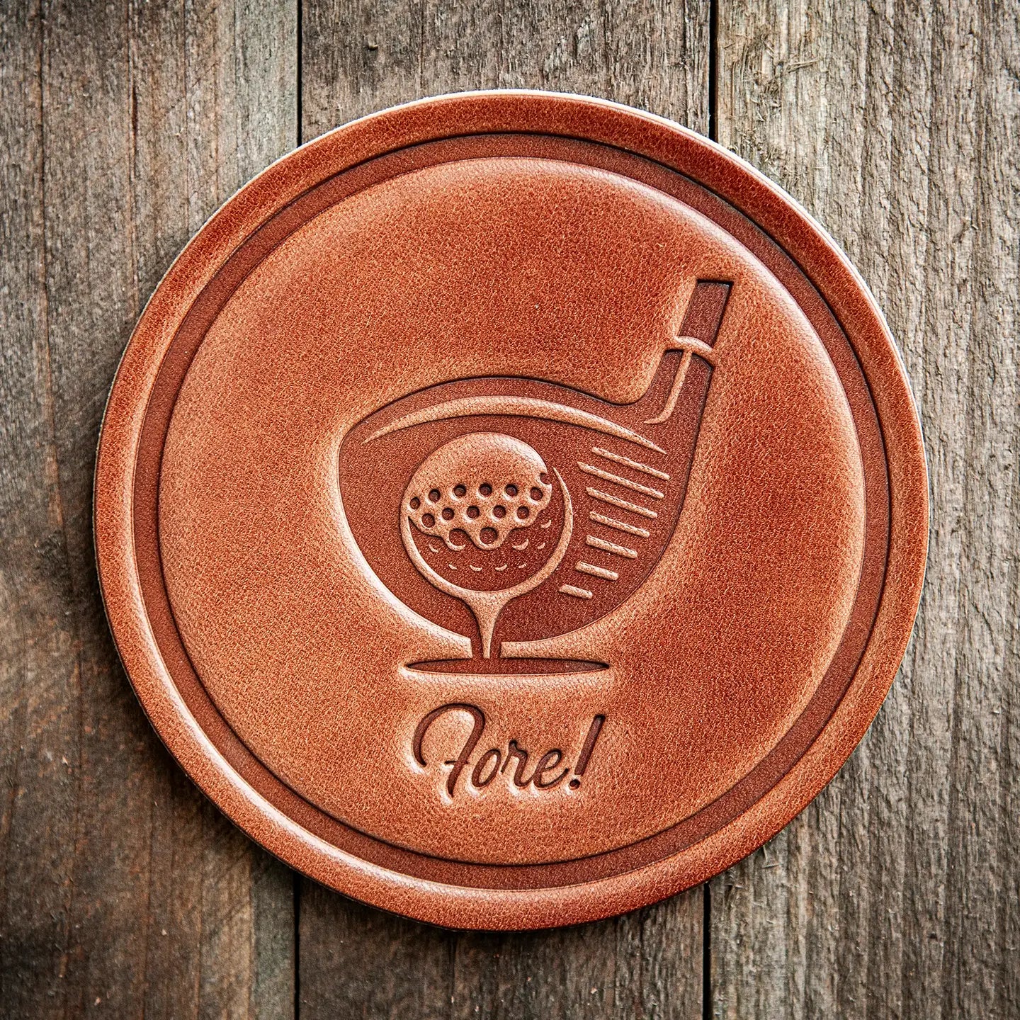 Fore Leather Coaster