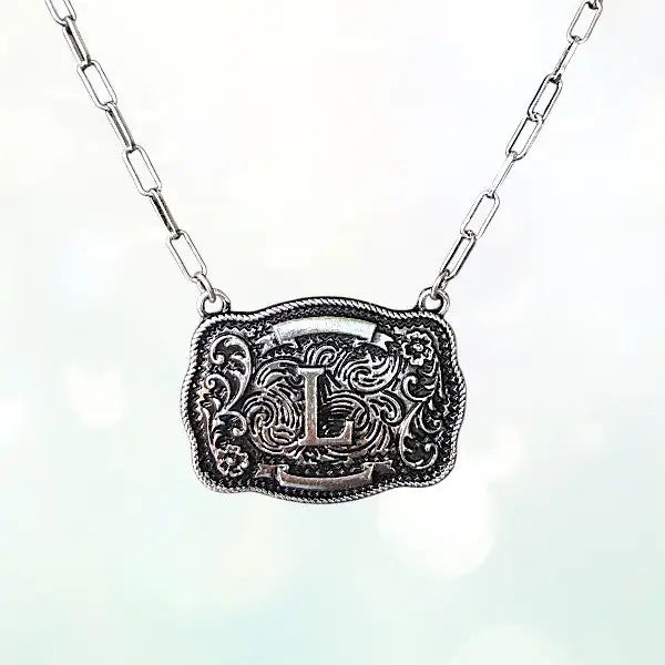 Buckle Initial Necklace