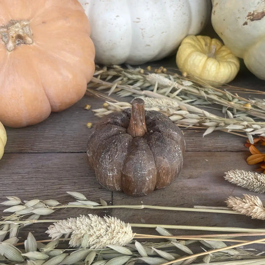 Wood Carved Pumpkin
