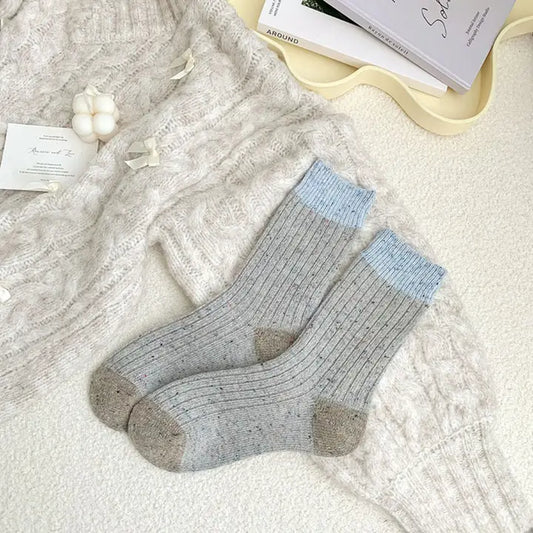 Blue Stripe Mid Calf Socks