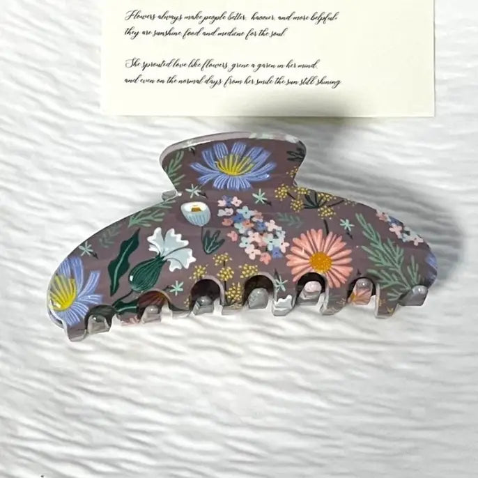 Wildflower Print Hair Claw