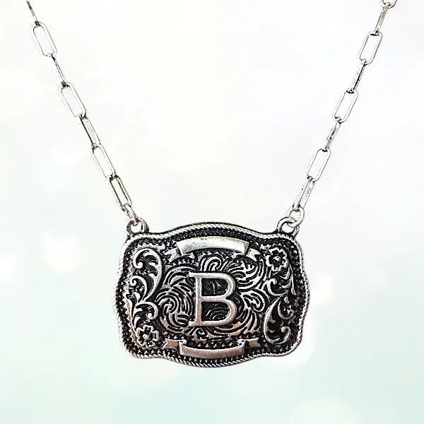 Buckle Initial Necklace