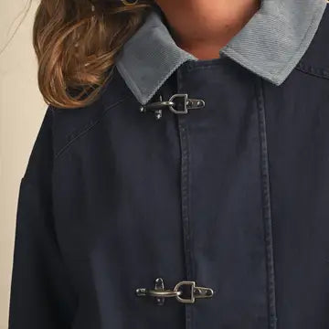 A-Line Utility Jacket with Corduroy Collar