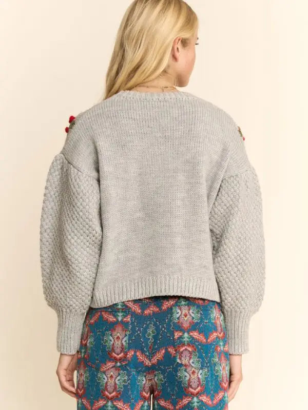 Holly Wreath Pattern Sweater