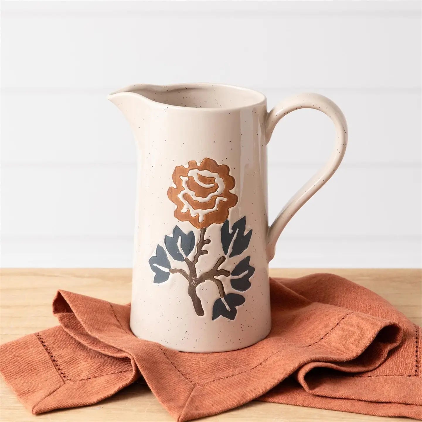 Blue Floral Motif Pitcher