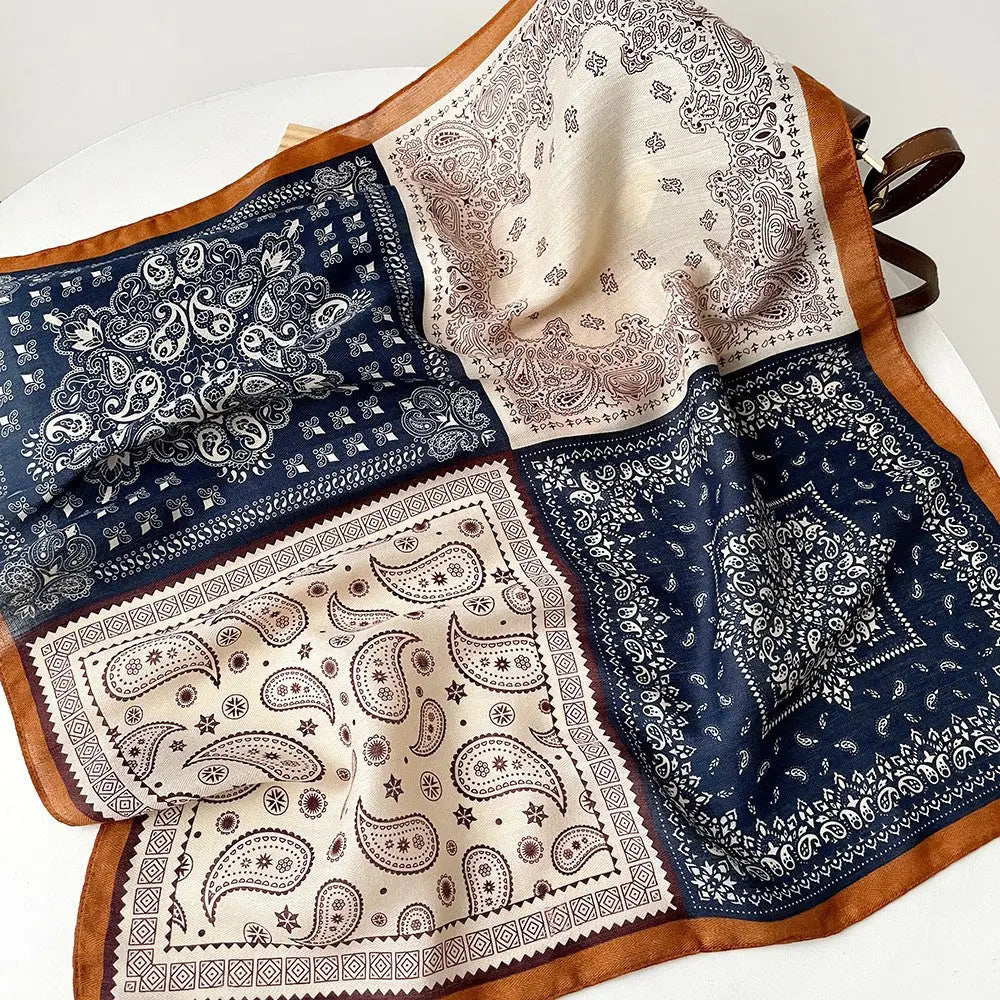Bandana Print Square Scarf