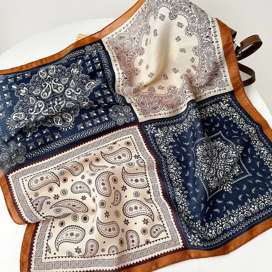 Bandana Print Square Scarf