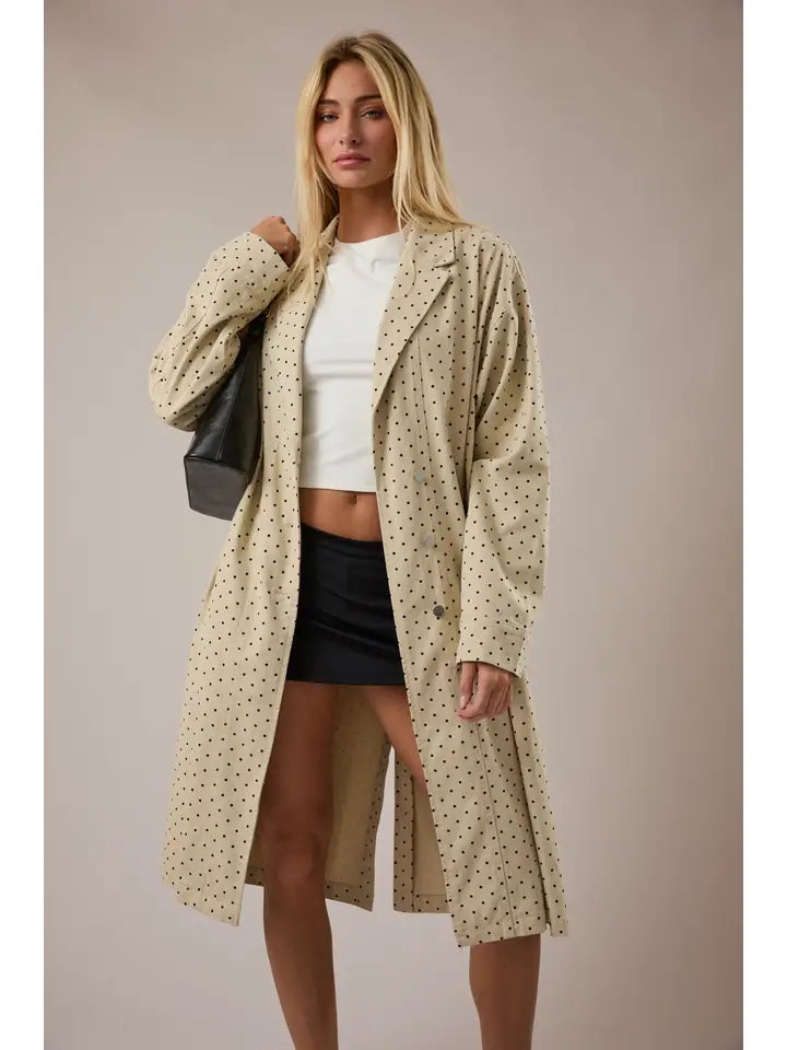 Polka Dot Denim Jacket