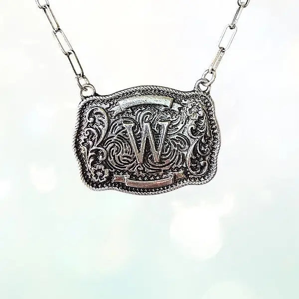 Buckle Initial Necklace