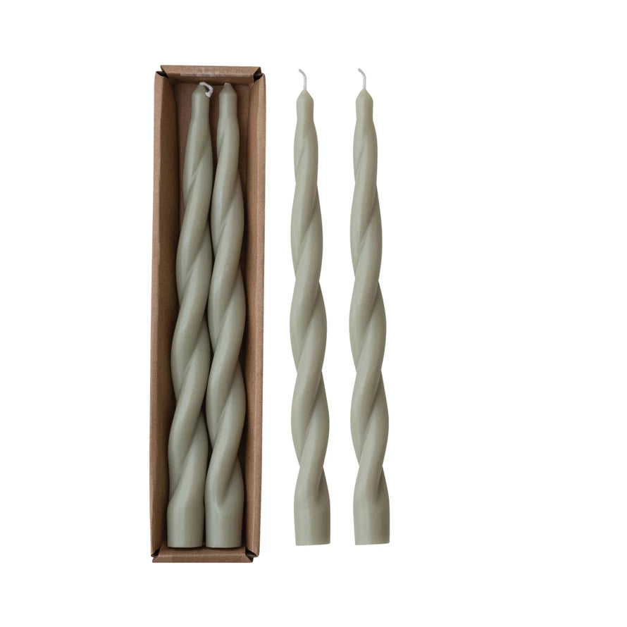 10" Unscented Twisted Taper Candle Box 2