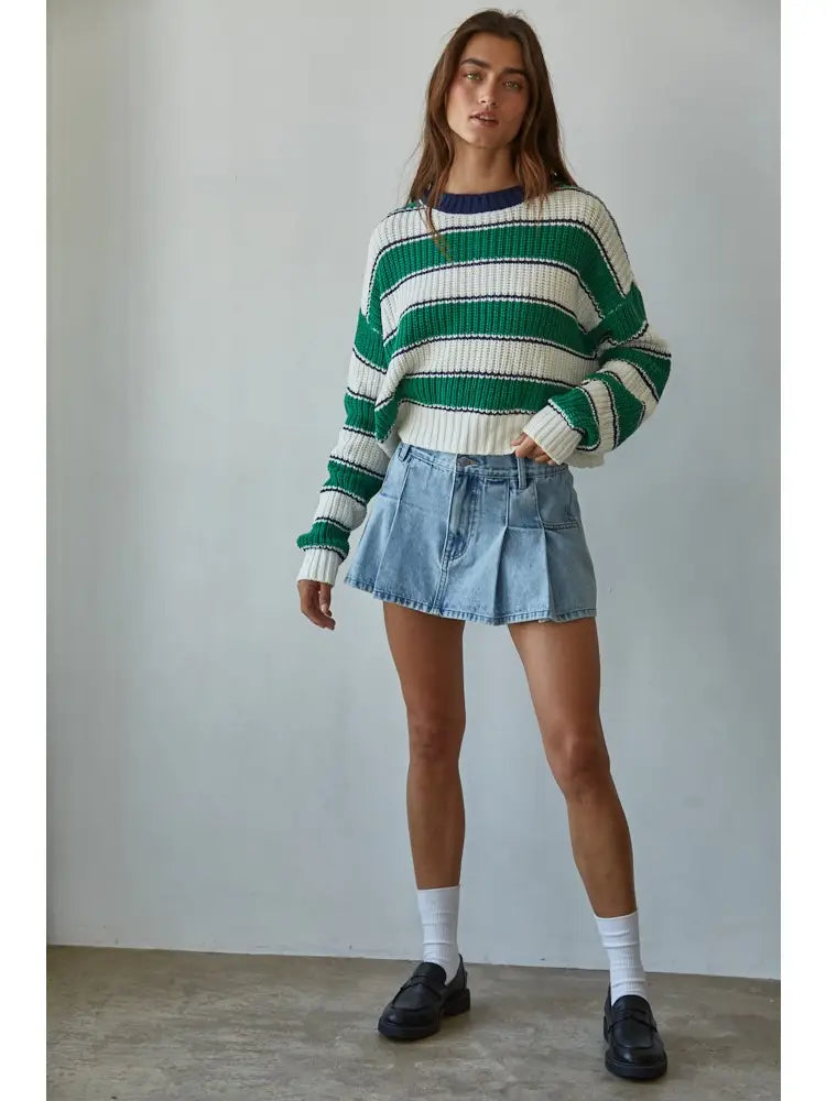 Striped Crew Neck Sweater