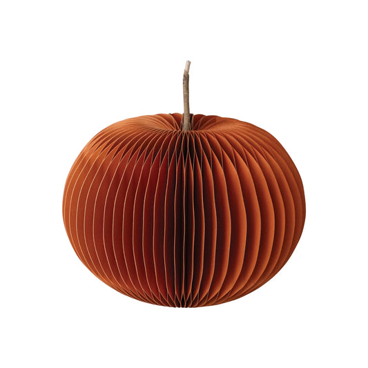 Paper Folding Honeycomb Pumpkin w/ Dried Natural Twig Stem
