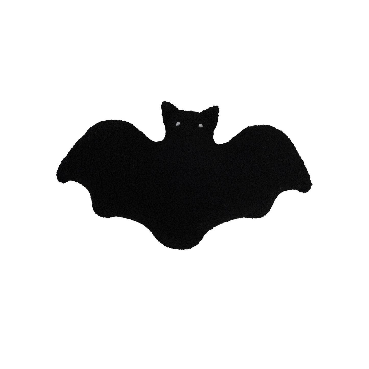 Faux Sherpa Fabric Bat Shaped Pillow, Black