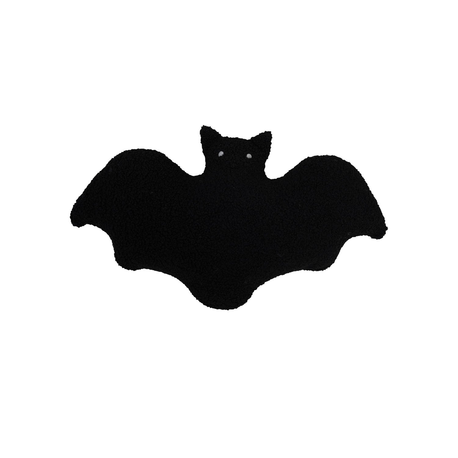 Faux Sherpa Fabric Bat Shaped Pillow, Black