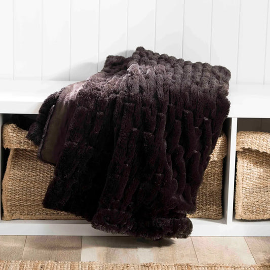 Chocolate Fur Throw