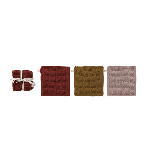 Cotton Knit Dish Cloth Set