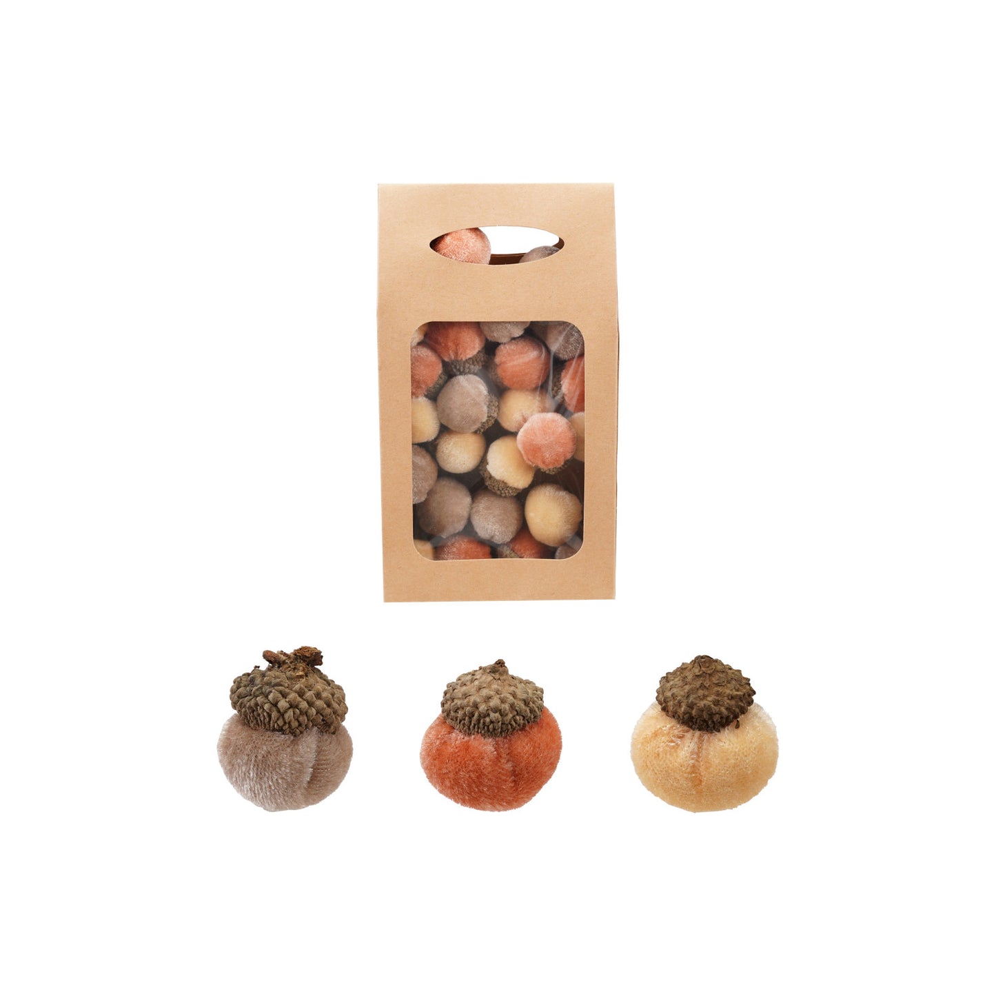 24 pcVelvet Acorn Scatter in Bag