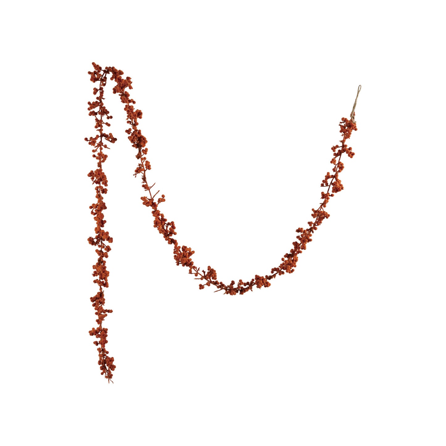 72" Flocked Foam Ball Garland, Orange Color