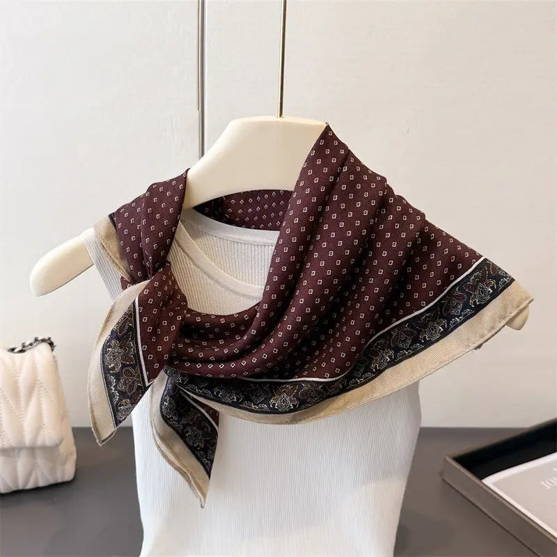 Chocolate/Navy Square Scarf