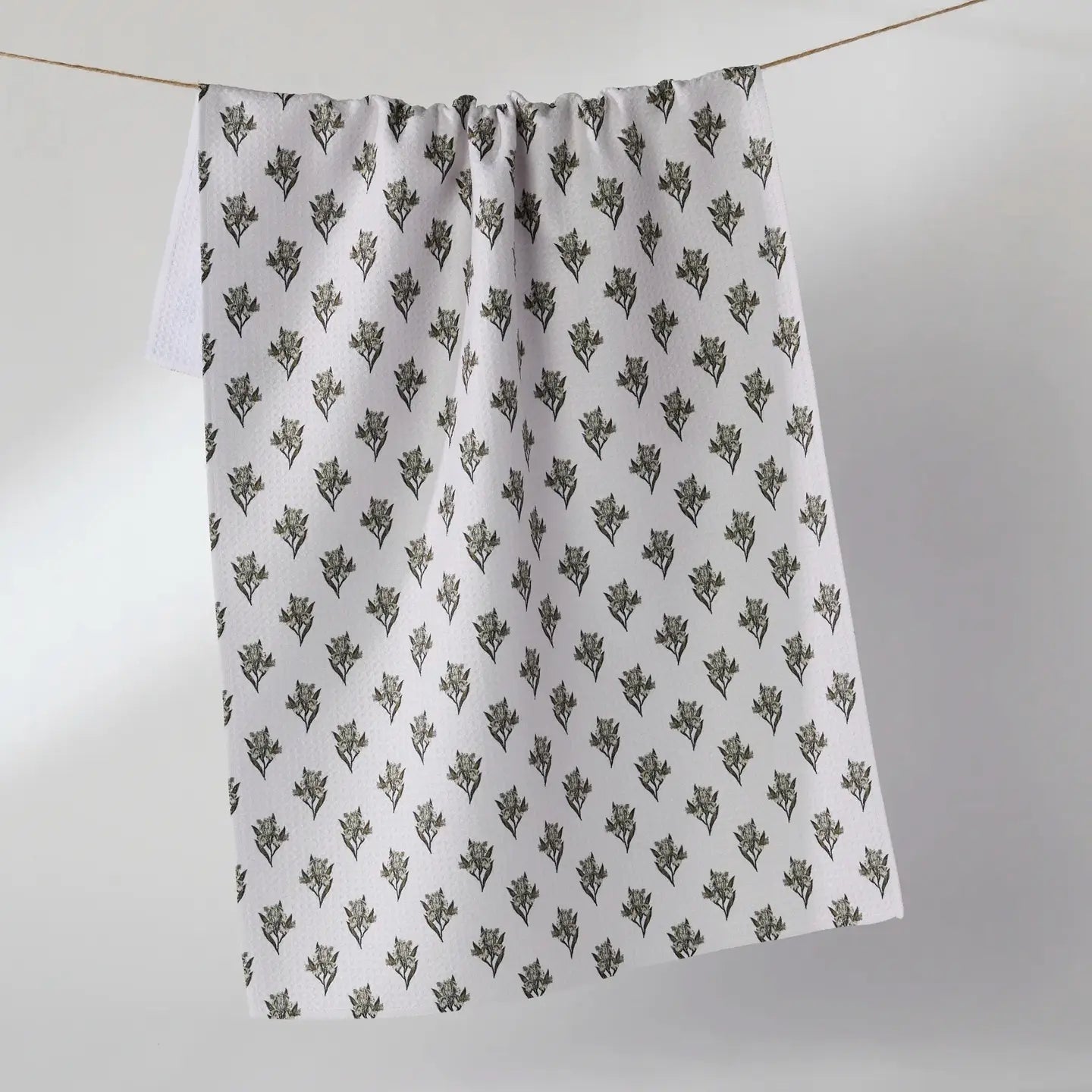 Foraged Tea Towel -White