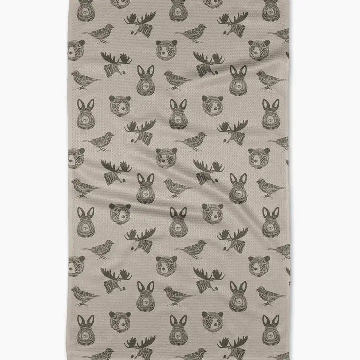 Forest Animals Geometry Towel