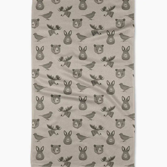 Forest Animals Geometry Towel