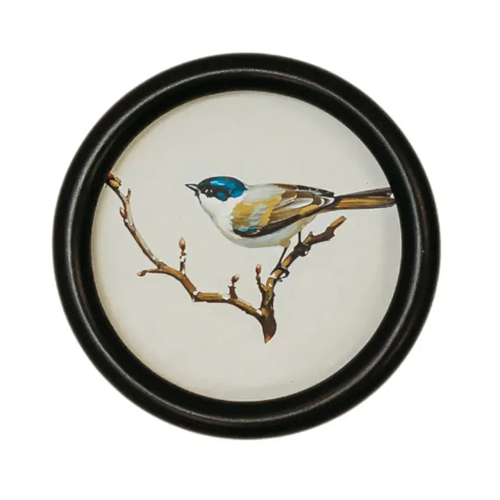 6" Round Bird Wall Art
