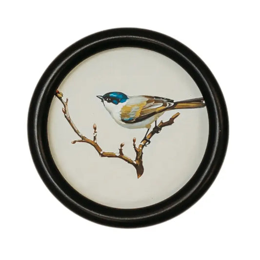 6" Round Bird Wall Art
