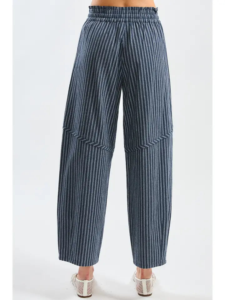 Pinstripe Drawstring Pants