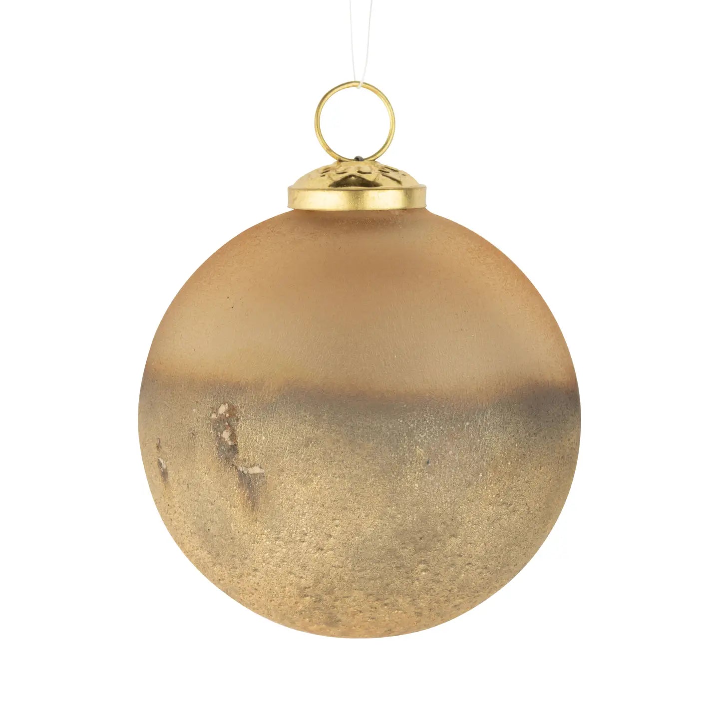 Frosted Gold 4" Glass Ornament