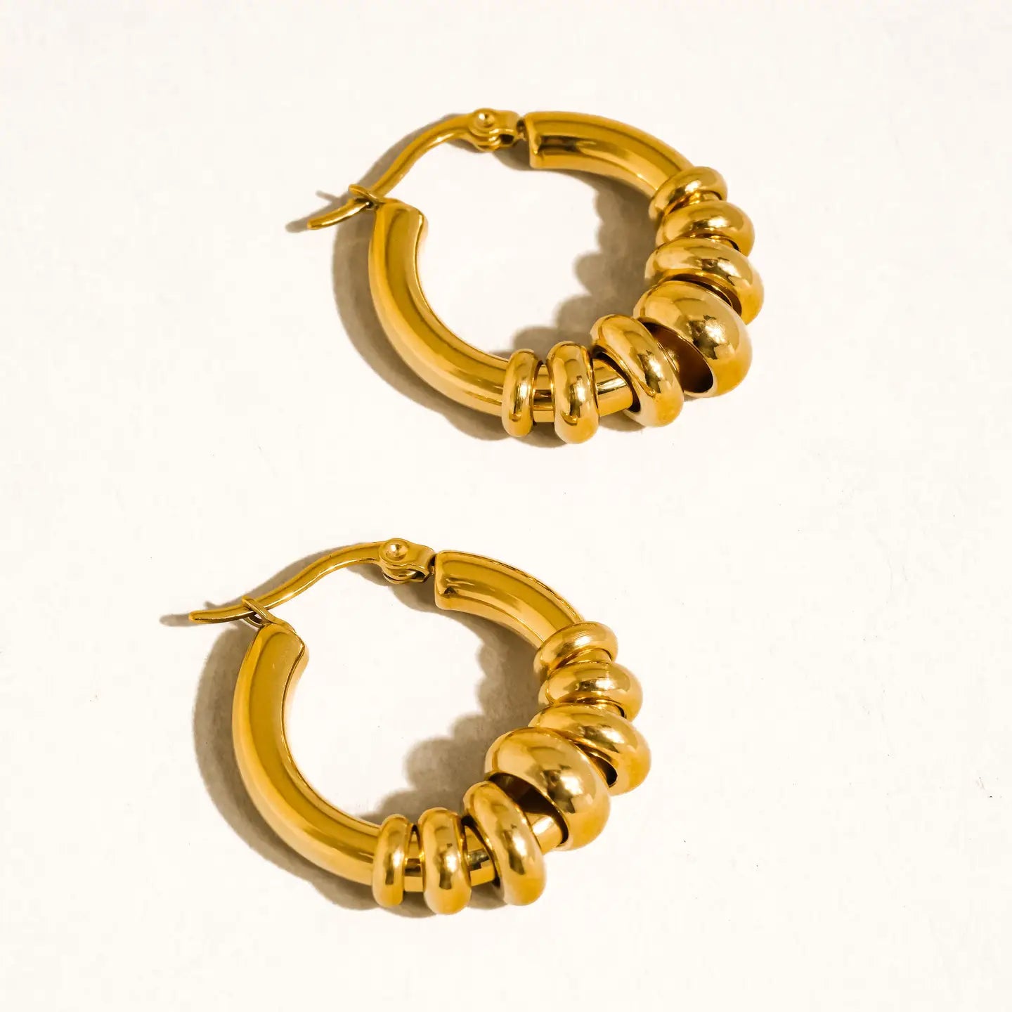 18K Gold Non-Tarnish  Hoop Earring
