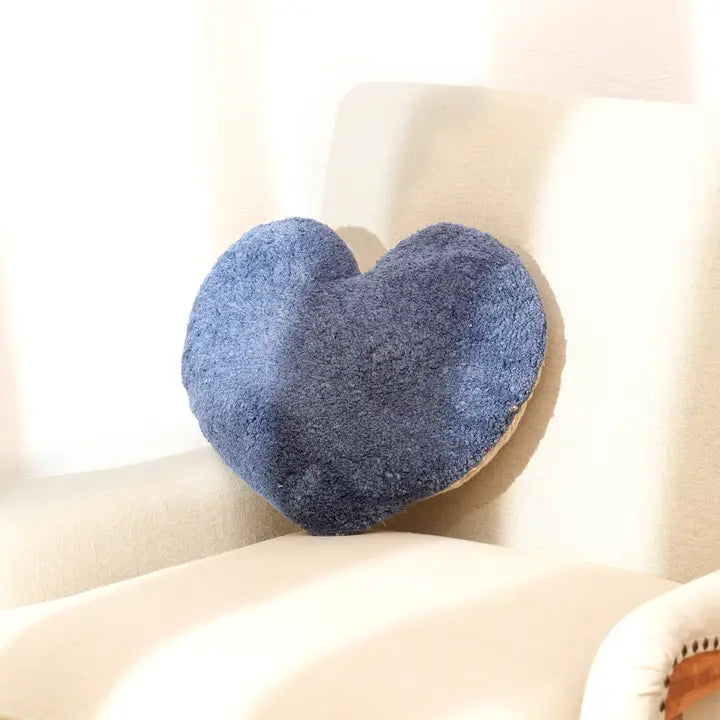 Blue Heart Pillow