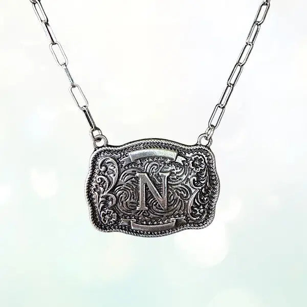 Buckle Initial Necklace