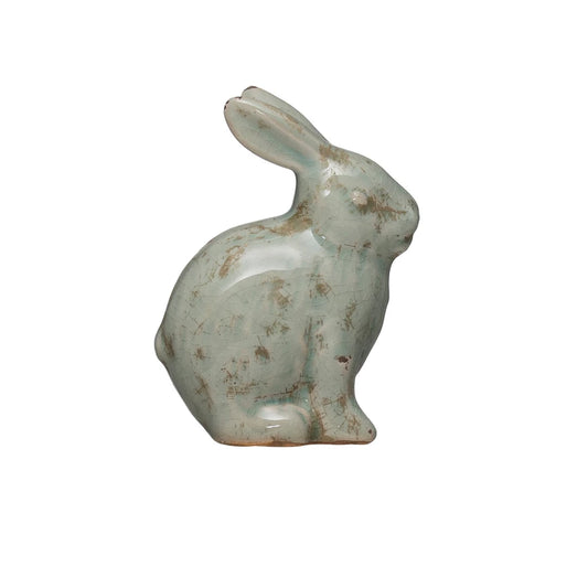 Distressed Terracotta Rabbit Blue