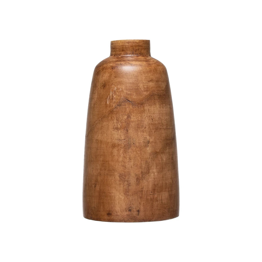 Walnut Stained Paulownia Wood Vase