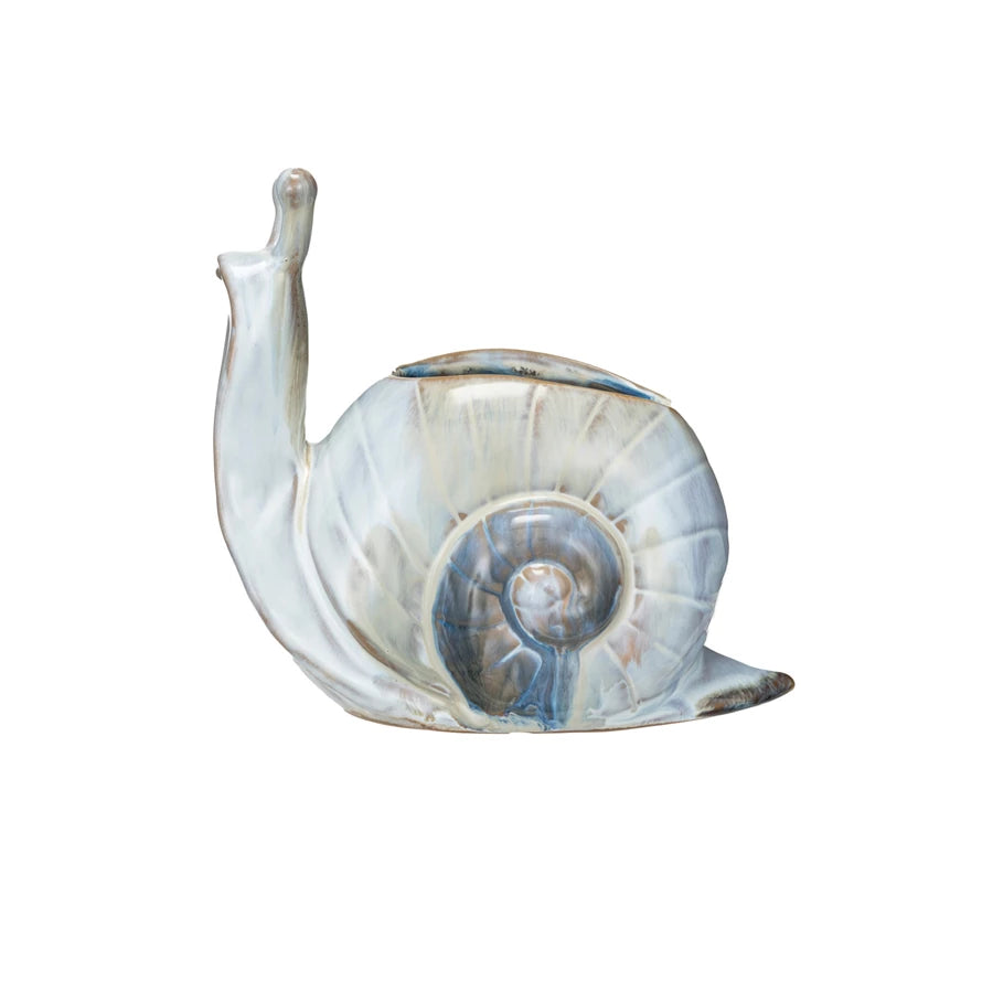 Stoneware Snail Planter