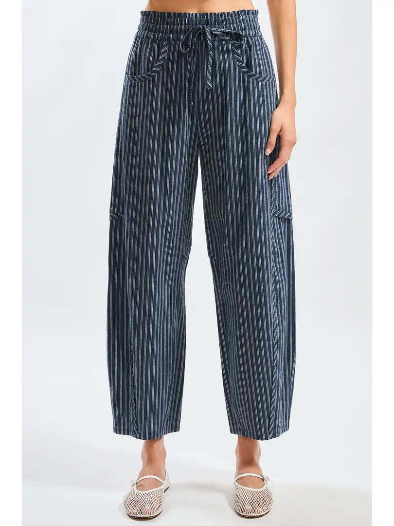 Pinstripe Drawstring Pants