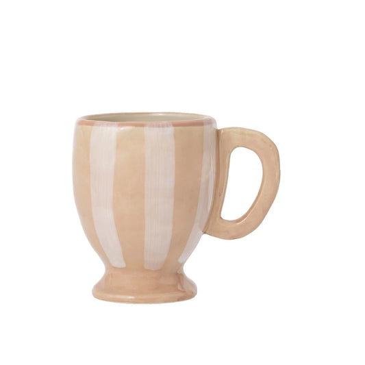 Hand Painted Striped Mug