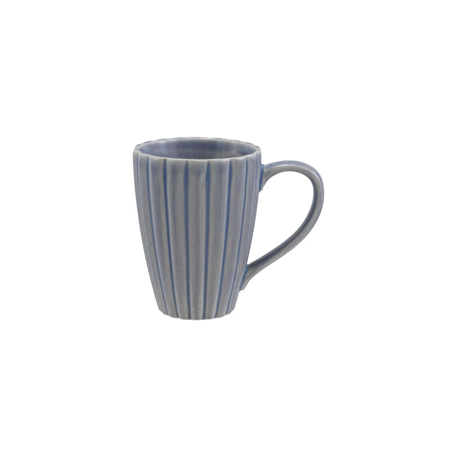 14oz Stoneware Ribbed Mug