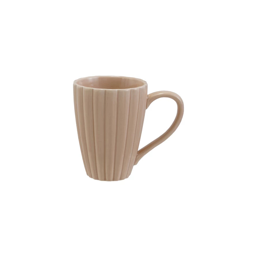 14oz Stoneware Ribbed Mug