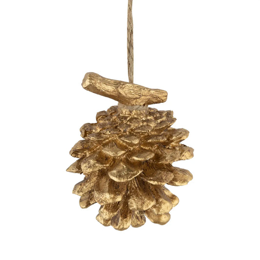 Gold Pinecone Ornament