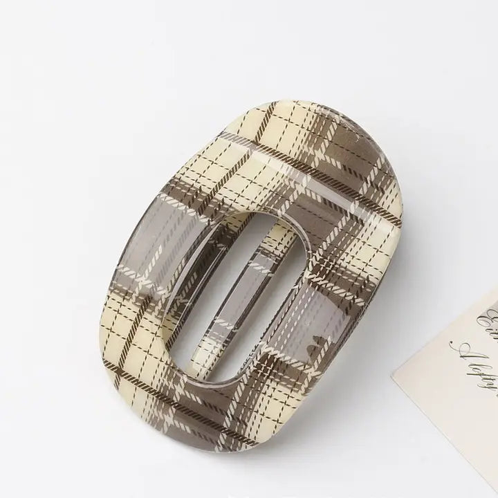 Plaid Flat Hair Claw