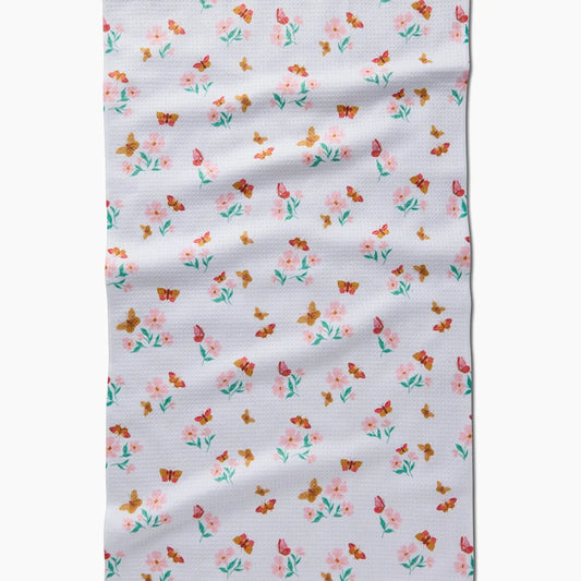 Geometry Butterfly Garden Tea Towel